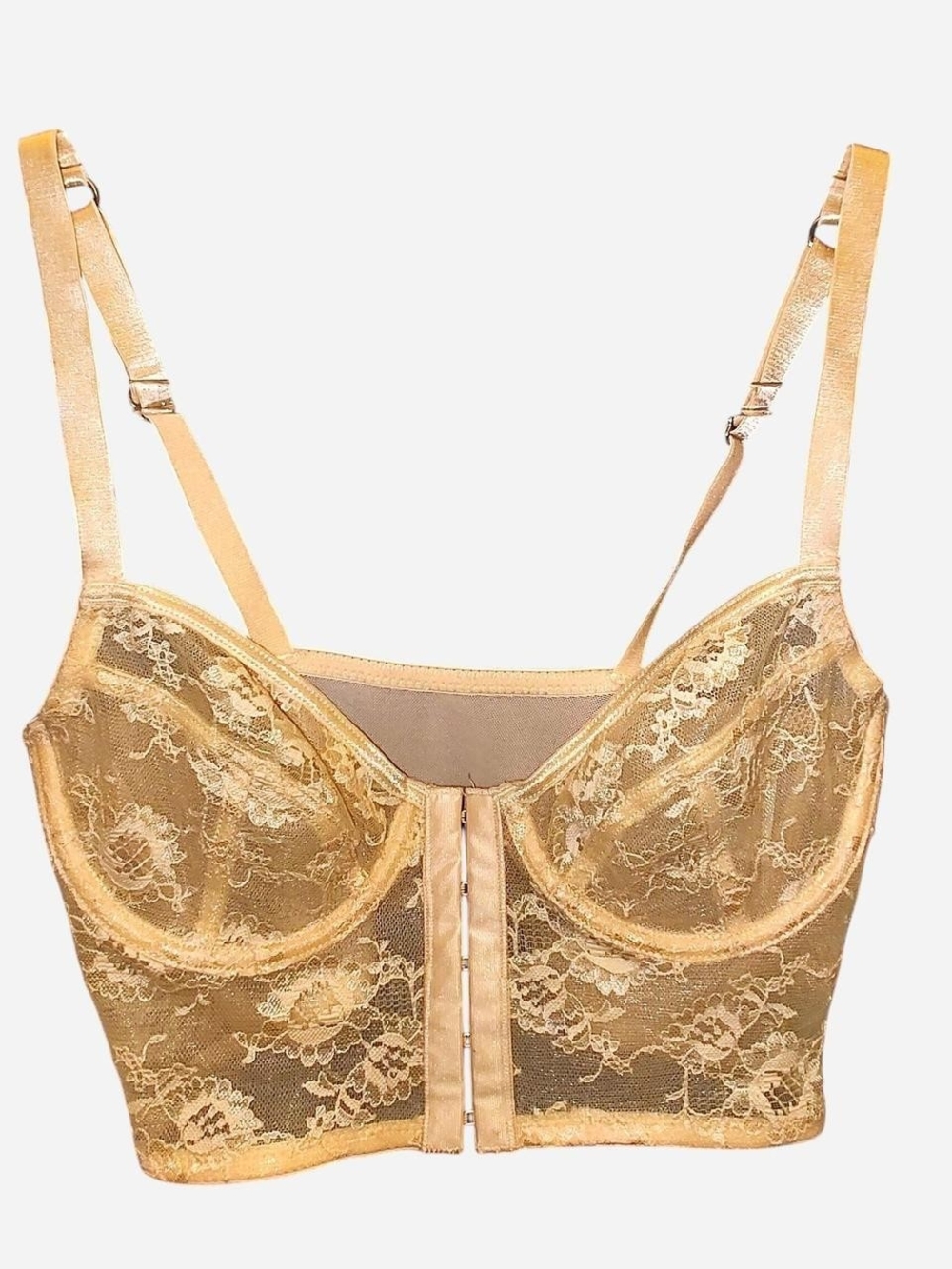 Topshop Sheer Lace Longline Bustier